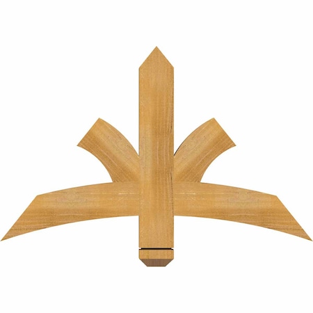 Ekena Millwork Davenport Rough Sawn Timber Gable Bracket, Western Red Cedar, 36"W x 23"H x 2"D x 4"F, 15/12 Pitch GBW036X23X0204DAV00RWR